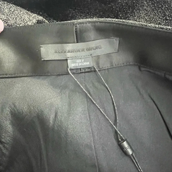 Alexander Wang Drainpipe Pants Skinny Stretch Glitter Metallic Black‎ Size 0 - Picture 10 of 12